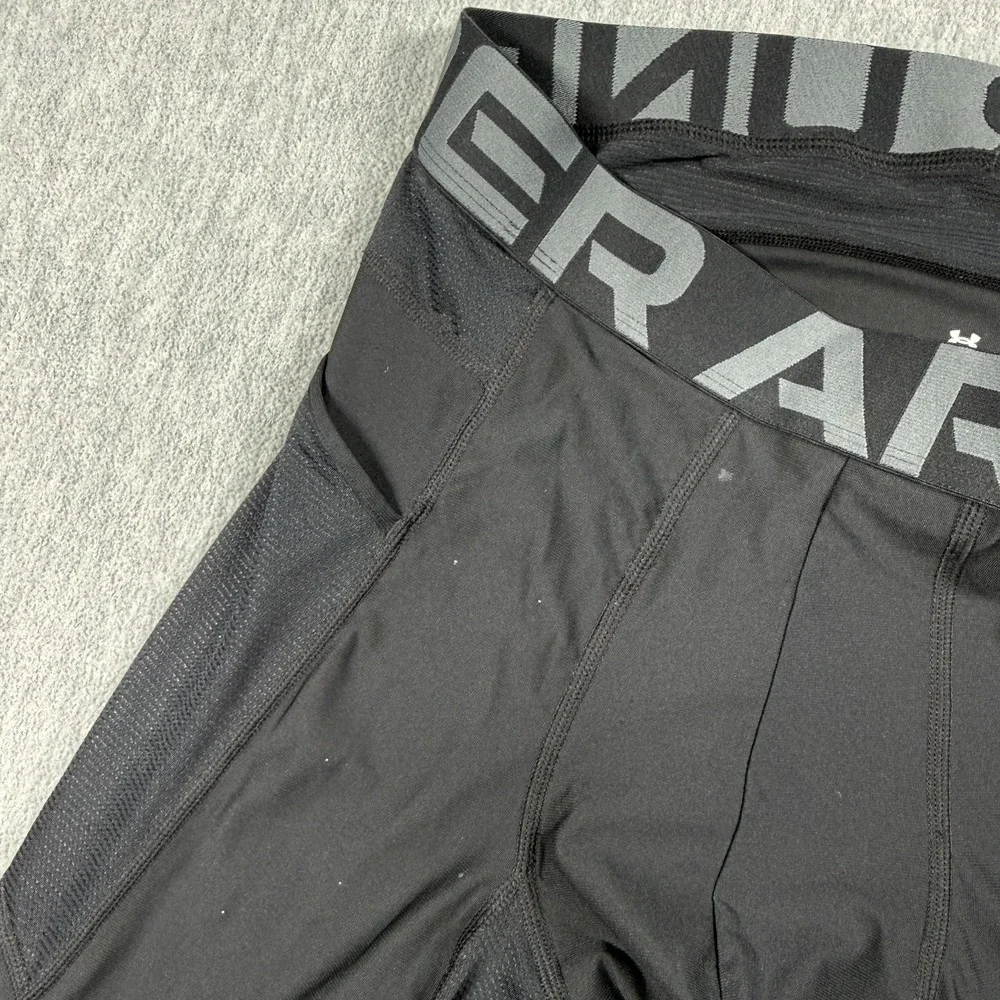 Under Armour Compression Tights Mens L Black HeatGear Base Layer Athletic Runnin